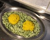 Une image de l'étape 8 de Pieuvres de poivrons grillés île de betteraves et mer de courgette.