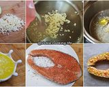 無油煙料理《蒜香奶油烤鮭魚》的食譜步驟3照片