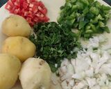 A picture of step 1 of Veg bread cutlets in heart shape.