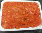 A picture of step 3 of Tricolour Semolina Burfi.