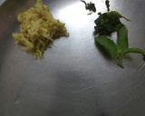 A picture of step 1 of Tulsi haldi mix kadha.