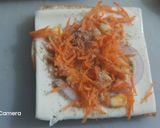 A picture of step 2 of Cheesy Twist Veggie Sandwich.