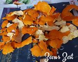 A picture of step 1 of Sun Dried Orange Peels.