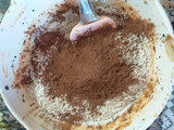 Brownie de porotos con avena instantánea