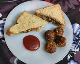 A picture of step 6 of Sprouted Moong Dal Mini Cutlets and Sandwiches.