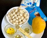 A picture of step 1 of Makhana Mango 🥭 Rasmalai (Kulhad wala Shahi Andaaz Vrat friendly & gluten-free).