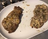 Une image de l'étape 11 de Côtes de porc à la moutarde,herbes de Provence,oignon, poivron rouge et olives marinées.
