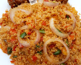A picture of step 5 of Jollof couscous.