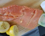 A picture of step 1 of Sous vide salmon in a butter, ginger and lemon sauce.