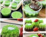 Foto langkah ke 9 dari resep Puding Lumut Pandan Cokelat gurih bangett.