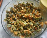 A picture of step 7 of Besan Bhindi.