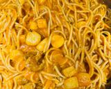A picture of step 6 of Quick Bay Scallops with Spaghetti.
