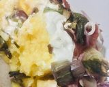 Foto del paso 4 de la receta: POLENTA CON QUESO CREMA PANCETA Y VERDEOS 🤩👏😋🤗
