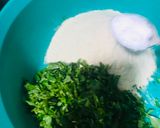 A picture of step 2 of Methi parantha.