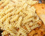A picture of step 8 of My Chicken Sausage with Pasta in a Creamy Soft Cheese sauce 😆.