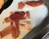Une image de l'étape 4 de Melon « spoutnik » au jambon cru et basilic cœur crémeux de burrata.