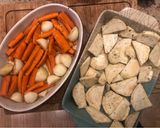 A picture of step 3 of Marsala roasted celeriac, carrots and onion.