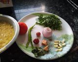 A picture of step 1 of Moringa dal.
