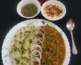 A picture of step 3 of Chole Rice.