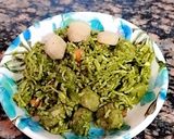 A picture of step 6 of Soya Spinach Pilaf.