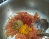 A picture of step 3 of Aloo matar with Chapati.