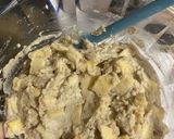 A picture of step 6 of Apple Cardamom Pound Cake- low histamine, gluten free, dairy-free, vegan, corn free.