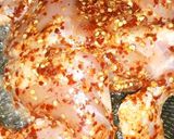 A picture of step 2 of Patakha chicken.