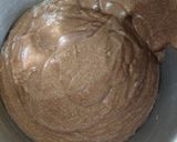 A picture of step 1 of Banana suji cake (eggless, on stove).