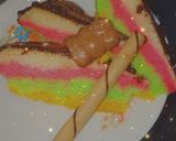 A picture of step 9 of Rainbow cake 🎂.