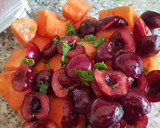 Foto del paso 8 de la receta: Ensalada de Papaya y Cerezas al limón y menta #recetas saludables para diabetes