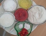 A picture of step 1 of Fresh strawberries topped cake eggless.