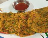 A picture of step 6 of Kodo vegetables millet pancake.
