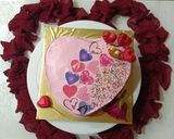 A picture of step 8 of Valentine cake.
