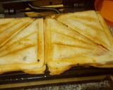 A picture of step 3 of Chicken kabab (toast sandwich).