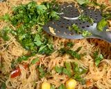 A picture of step 5 of Vermicelli Veg pulavNo onion recipe.