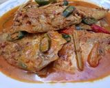 Foto langkah ke 9 dari resep Gulai kepala dan fillet kakap merah kecombrang.