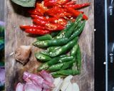 Foto langkah ke 2 dari resep Cumi Asin Cabe Ijo.