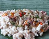 Foto langkah ke 4 dari resep Nasi Bakar Cumi Sambal Matah.