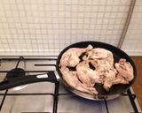 A picture of step 8 of Sunday lunch (chicken noodle soup and baked chicken with potatoes).