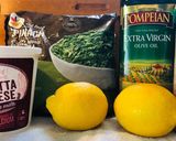 A picture of step 1 of Lemony Spinach and Ricotta Pasta.