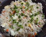 A picture of step 2 of Egg fried Rice.
