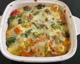 A picture of step 3 of Veggies Flan.