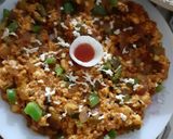 A picture of step 5 of Paneer keema salan.