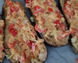 Foto del paso 7 de la receta: 🍆 Berenjenas rellenas de pimiento 🌶 y queso crema🧀