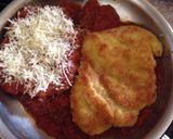 A picture of step 9 of Chicken Parmigiana.