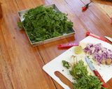 A picture of step 1 of Sweet potato with dhania and spinach and onion puff pastry's baked in the Cookswell jiko.