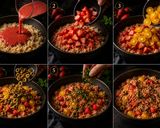 Foto del passaggio 4 della ricetta Sovracoscia di Tacchino Arrostita con Couscous Integrale alle Fragole, Olive Verdi e Menta