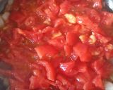 A picture of step 3 of Strapatsada with Tomato and Amaranth Greens.