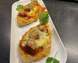 A picture of step 7 of Cheesy Meatball Boat:.