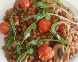 Foto del paso 6 de la receta: Ensalada templada de lentejas con vinagreta de mostaza